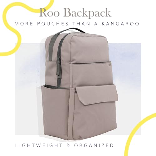 RED ROVR Roo Lightweight 1 LB Diaper Bag Backpack | 11 organizational pockets| Durable & Water-Resistant (Truffle) - color: Truffle