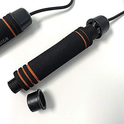 CRITICAL BENCH.COM Jump Rope – Adjustable, Tangle-Free Cable Rope with Comfortable Foam Handles, Ideal Jump Ropes for Fitness, Cardio, Speed Training & Home Workouts for Men & Women