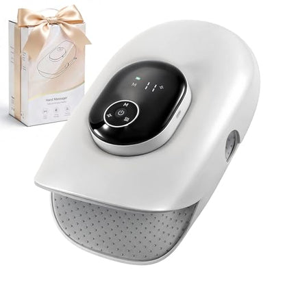 VARIPOWDER Hand Massager with Heat and Compression, Heated Stretching Hand Massager for Arthritis and Carpal Tunnel, Hand Wrist Massager Deep Palm Kneading Gift 4 Modes 5 Intensity