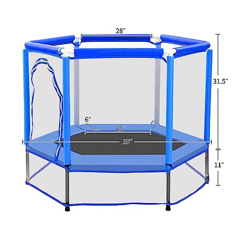 Trampoline, Portable Foldable Trampoline in-Home Mini Rebounder with Adjustable Handle, Exercise Trampoline for Adults, 40" Max Load 330lbs