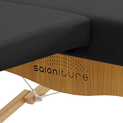 Saloniture Portable Physical Therapy Massage Table - Low to Ground Stretching Treatment Mat Platform - Black - color: Black
