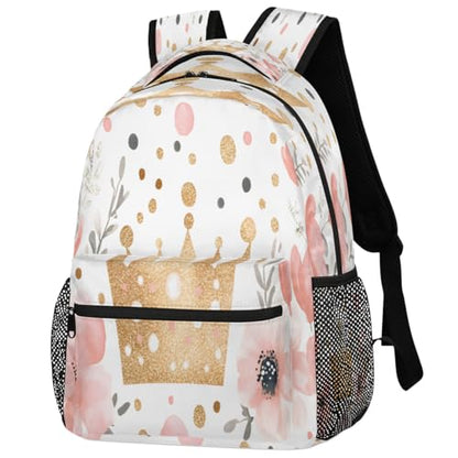 Crown Anemones Laptop Backpack for Women 17 inch Backpacks Lightweight Computer Bag Rucksack Casual Daypack Work Travel - color: Multicolor-8