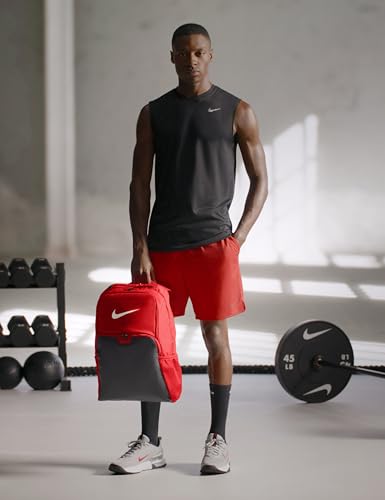 Nike Unisex Adult Gameday Brasilia 9.5 Training Backpack (24L or 30L) | Mens and Womens - color: University Red/Black/White, size: X-Large