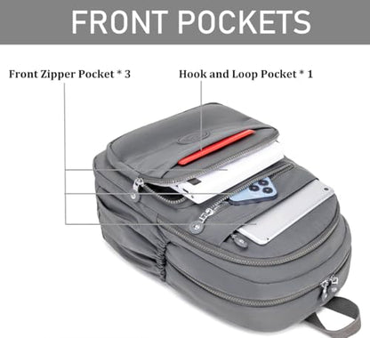 Hiking Waterproof 13" Laptop Backpack Purse for Women and Men,Travel Backpack - color: Dark Grey