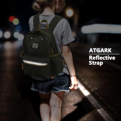 atgark Toddler Backpack for Boys 2-5: Preschool Kindergarten Backpack - 13" Daycare Backpack Fit A4 Folder - color: Olives, style: Ages 2-5 (13" H Fit A4 Folder)