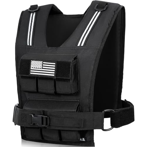 BAGAIL Weighted Vest Men, 20lb/30lb/40lb Adjustable Weight Vest for Woman with Removable Iron Weights, Women’s Rucking Vest for Walking, Workout, Running, Strength Training - size: 30 lb