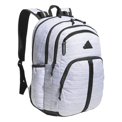 adidas Prime 7 Backpack for Laptop, School and Travel, 37L - color: Two Tone White/Black