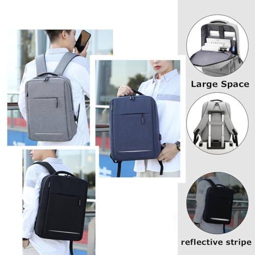 Custom Backpacks for 15.6 inch Laptop Personalized Back Pack with Name TEXT LOGO Image USB Charging Port Men Women (Black) - color: Black