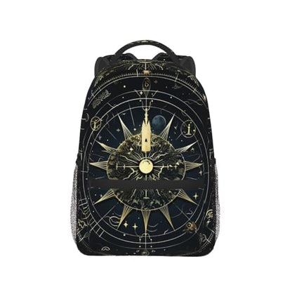 Astrological pattern Travel Backpack for Men & Women 15.6 inch Laptop Backpack Waterproof Work Back Pack - color: Astrological Pattern