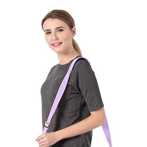 MOSISO 56 inch Shoulder Strap, Adjustable Thick Soft Universal Replacement Non-Slip Fit Padded with Metal Swivel Hooks for Laptop Shoulder Bag/Laptop Messenger Bag/Crossbody Bag, Purple - color: Purple
