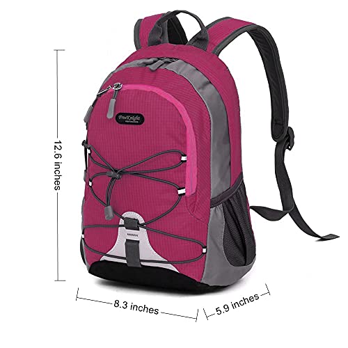 Bseash 10L Small Hiking Backpack for Kids Ages 3-6 Girls Boys Under 4 feet - color: Rose Red