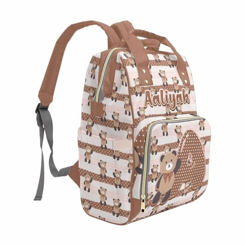 Newcos Custom Name Boy Baby Bags for Girls, Personalized Diaper Bag Backpack for Baby Boy Mom, Nursing Bag Mommy Tote Bags for New Mom Wife Mothers Day Women Men Purple - color: Patten 24