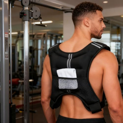 Weighted Vest for Men Women, 12LB/16LB Weight Vest with Reflective Strips, Strength Training Running for Running, Training Workout, Jogging, Walking - size: Single deduction