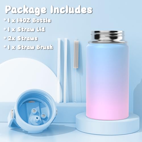 ACESAK 5PCS Backpack for Girls with Bento Box & 14oz Insulated Water Bottle - Cute School Girls Backpacks for Elementary Preschool Middle with Lunch Bag & Pencial Case, Back To School (Blue Purple) - color: Blue-purple