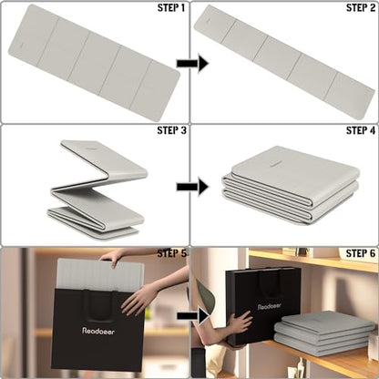 Readaeer Foldable Yoga Mat for Travel Folding Yoga Mat 6mm Thick with Carrying Bag, Non-Slip TPE Exercise Pilates Mat for 72" L x 24" W x 0.24 Inch - color: Gray