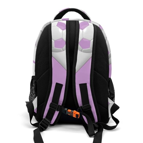 Personalized Name 16.5 Backcpack Sport Ball Athlete Player Soccer Light Purple Toddler Backpack for School Gym Girls Boys Elementary Kids Backpack - color: Light Purple