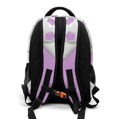 Personalized Name 16.5 Backcpack Sport Ball Athlete Player Soccer Light Purple Toddler Backpack for School Gym Girls Boys Elementary Kids Backpack - color: Light Purple