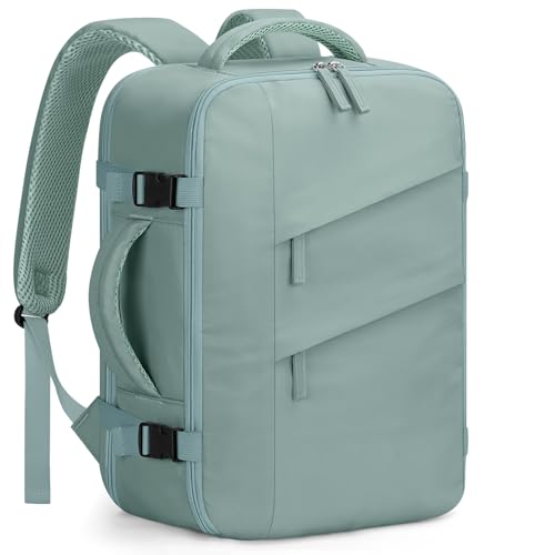 Capolo Travel Backpack for Women Men Flight Approved Laptop Backpack Waterproof Personal Item Backpack Overnight Weekender Travel Bag for Traveling, Business, Work Fits 15.6 '' Laptop(Lake Blue,Small) - color: Lake Blue, size: Small
