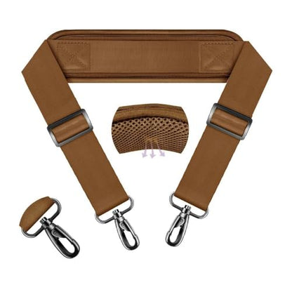 ZINZ 74" Shoulder Strap with Fixed Pad and Dual Balanced Buckles，Khaki - color: Khaki