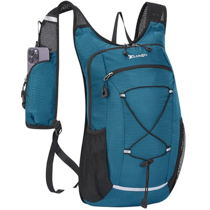15L Small Hiking Backpack Lightweight Hydration Backpack for Men Women, Warterproof Hiking Daypack for Travel Cycling - color: Green