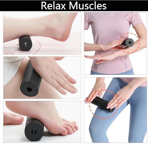 Extra Mini Foam Roller - High Density Massage Roller, Extra Small Yoga Roller for Physical Therapy, Myofascial Release, Deep Tissue & Muscle Recovery of Arms and Legs - color: Black