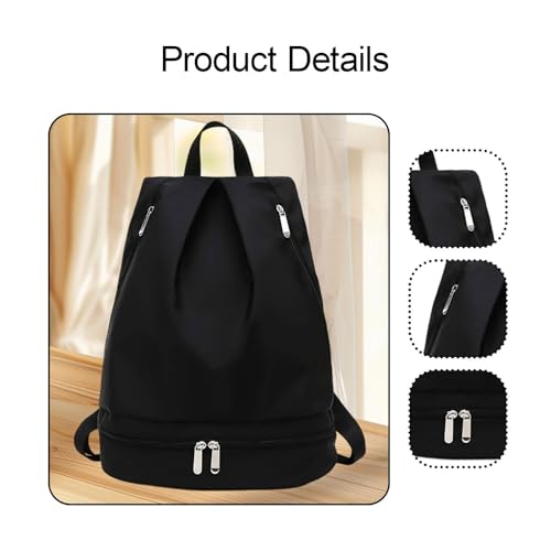 kowaku Gym Backpack Fitness Bag Travel Beach Waterproof Dry and Wet Separation with Shoe Compartment Adjustable Strap Small Gym Bag