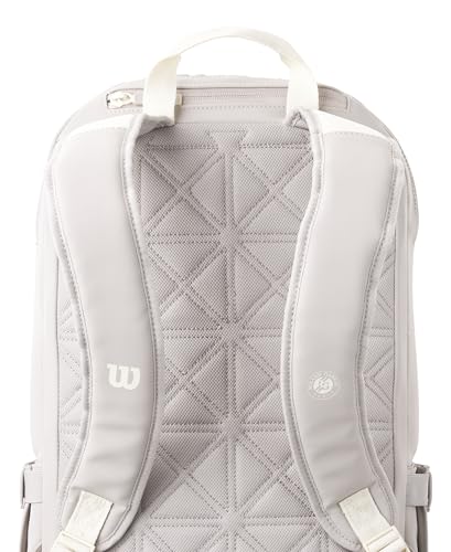WILSON 2025 Roland-Garros Tennis Racket Bags - color: Cream/Clay/Red, size: Holds up to 2 Rackets