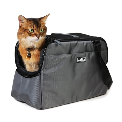 Sleepypod Atom - Airline Approved Pet Carrier and Crash-Tested Car Seat for Cats and Dogs up to 12 lbs. (Charcoal Gray) - color: Charcoal Gray