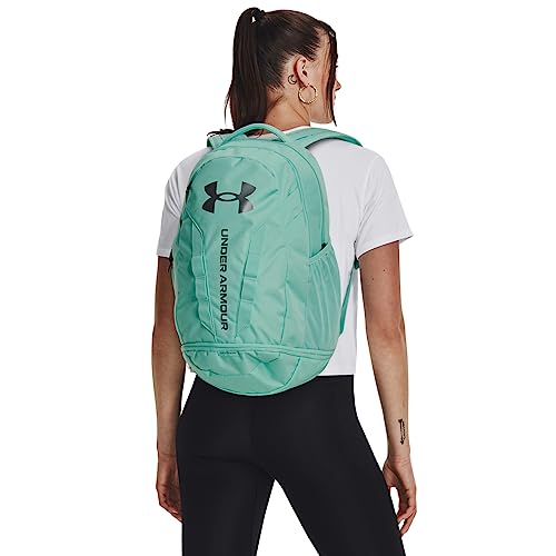 Under Armour Unisex Hustle 5.0 Backpack - color: (361) Neo Turquoise / Neo Turquoise / Metallic Green Grit