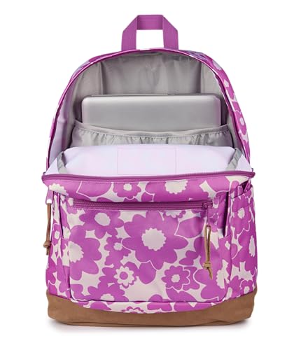 JanSport Right Pack Backpack - Durable Daypack with Padded 15 Laptop Sleeve, Spacious Main Compartment & Integrated Water Bottle Pocket - Blossom Bae Pink - color: Blossom Bae Pink