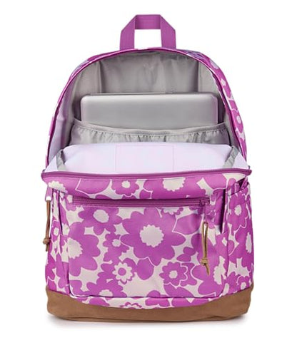 JanSport Right Pack Backpack - Durable Daypack with Padded 15 Laptop Sleeve, Spacious Main Compartment & Integrated Water Bottle Pocket - Blossom Bae Pink - color: Blossom Bae Pink