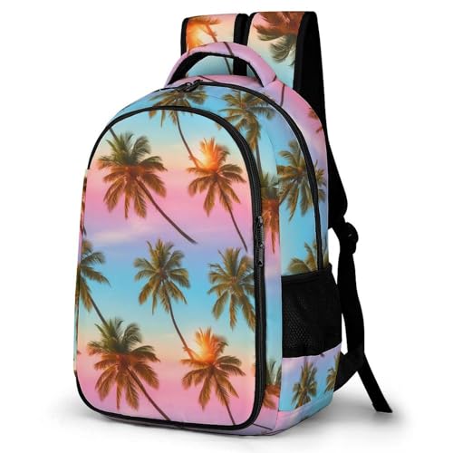 Hiking Travel Backpack Tropical Palm Tree for Men Women, Waterproof Anti Theft Laptop Rucksack with Multi Compartments for Outdoor Sports - color: Pattern (273)