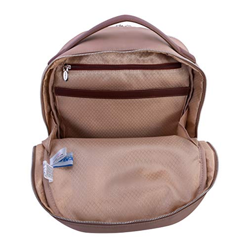 McKlein Parker, 15" Backpack Laptop Briefcase, Laptop & Tablet, Travel Business Backpack & Cross-Body, Dual Compartment Laptop/Computer & Tablet Backpack Bag Case - color: Khaki