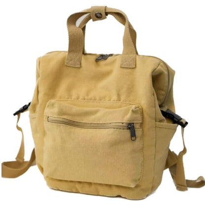 MaxxCloud Aesthetic Cute Small Backpack, Heavy Cotton, Retro Canvas Backpack Travel Bag, Mini - color: Mini Ginger