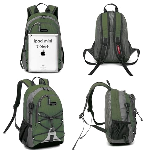 Bseash 10L Small Hiking Backpack for Kids Ages 3-6 Girls Boys Under 4 feet - color: Army Green