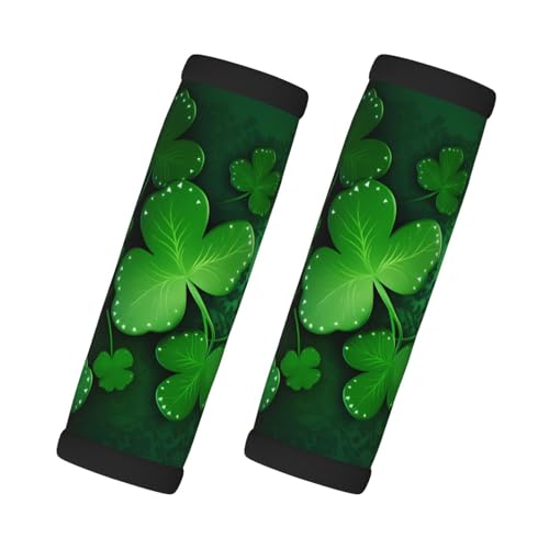 Green Clover Handle Wrap 2 Pieces - color: Green Clover Leaves