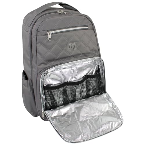 Hudson Baby Unisex Baby Premium Diaper Bag Backpack and Changing Pad, Charcoal, One Size - color: Charcoal