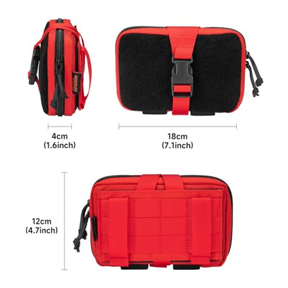 EXCELLENT ELITE SPANKER Tactical Molle Rip Away Ifak Pouch Utility First Aid Pouch Medical EMT Bag - color: Red