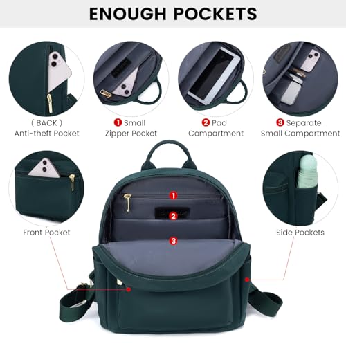 LOVEVOOK Backpack for Women Light Weight Waterproof Backpack Purses Daily Backpack… | Light Weight - color: Dark Green