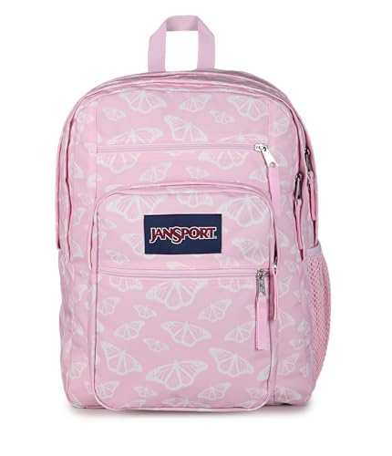 JanSport Laptop Backpack - Computer Bag with 2 Compartments, Ergonomic Shoulder Straps, 15” Laptop Sleeve, Haul Handle - Flutter By - color: Flutter By Pink
