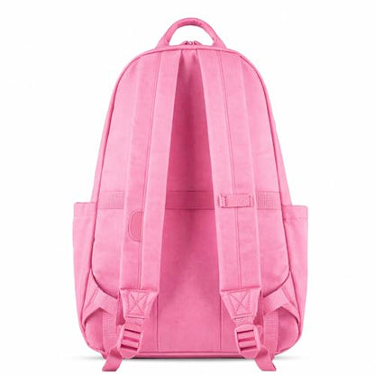 Xach Casual and Affordable Everyday Backpack for Women - Lightweight 20 liters capacity with 17” Laptop Sleeve, Unique Note Pad Design, Luggage Sleeve (Pink) - color: Pink