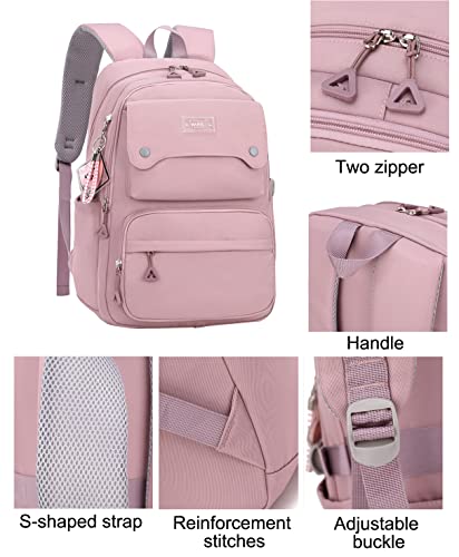 JiaYou Teen Girls Casual Backpack High Middle School Daypack Women Daily Travel Laptop Bag (1# Blue, 26 Liters) - color: 1# Blue