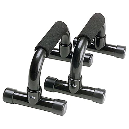 Portable, Comfortable Push Up Bars - GoFit Workout Stands with Ergonamic Handles for Floor Workouts,Black
