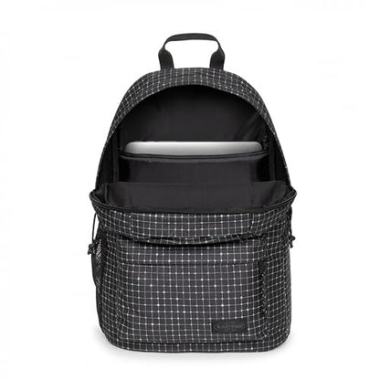 EASTPAK Padded Double – 24L Squared Backpack with Dual Front Pockets, 13” Laptop Sleeve, Bottle Holder & Padded Straps, Refleks Space Black - color: Refleks Space Black