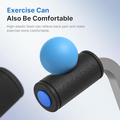 MERACH Ab Machine, Sit Up Exercise Equipment with 3 Adjustable Resistance Levels, Automatic Rebound Ab Crunch Machine for Core Workout, Ab Workout Equipment for Stomach - style: Round(Blue)