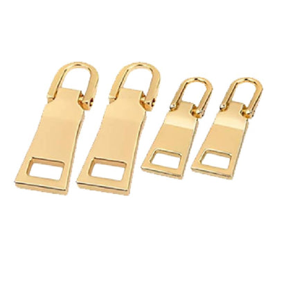 Gold Zipper Pull Replacement,Metal Handle Mend Fixer Zipper Tab Repair for Luggage Suitcase Bag,Backpack,Jacket Bags,Coat Boots Zippers Fasteners Sewing Notions and Supplies