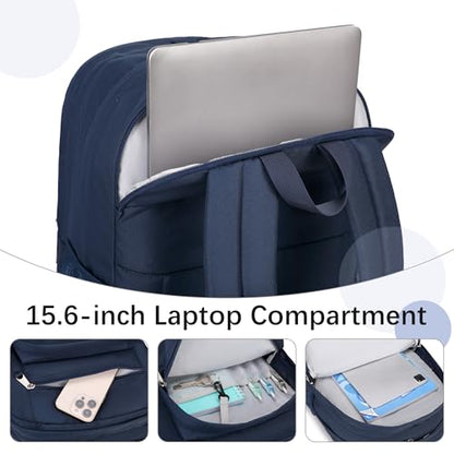 abshoo 34L Big Student Backpack for School Water Resistant Lightweight College Bookbag Travel Backpack (Navy) - color: Navy