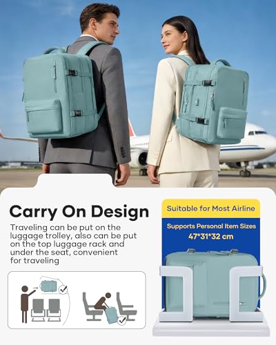 Vacuum Backpack Travel with Pump for Women Men 18x14x8 Personal Item Bag - color: A2-blue