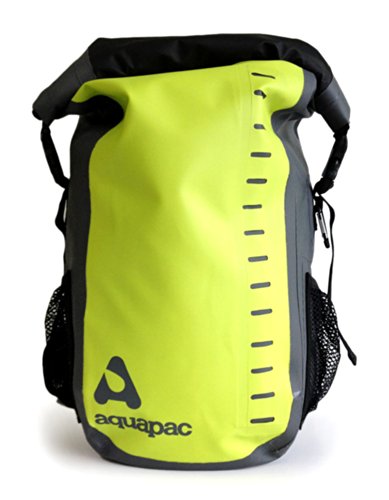 Aquapac Heavyweight 28L Waterproof Toccoa Backpack, UK Made, Travel Essential, 5 Year Warranty, Hiking, Mountain Biking - color: Acid Green