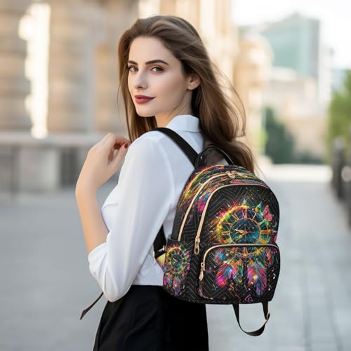 SUABO A Clock with Roman Numerals Backpack Purse Ladies Rucksack Travel Shoulder Bag Casual Daily Backpack - color: A Clock With Roman Numerals, size: Small
